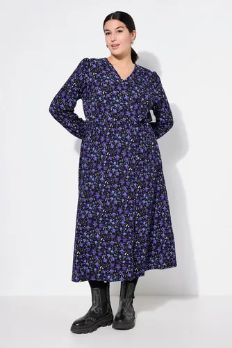 Studio Untold Maxikleid Maxikleid A-Linie Wickeloptik geblümter Krepp