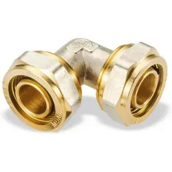 Pipetec Schraub-Winkel 90° 26x3 SFW2626, DVGW, Schraubfitting, Winkel 26 x 3