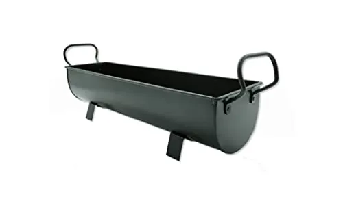 DARO DEKO Metall Blumenkasten 17 x 52cm schwarz Blumen-Topf Übertopf Blumenkasten Pflanz-Schale