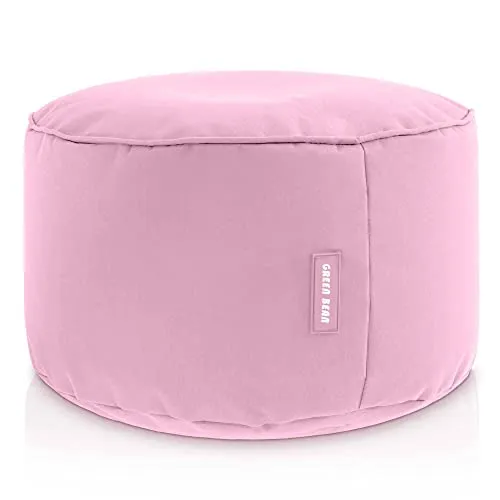Green Bean Sitzsack-Hocker Rosa, Rund 45x25 cm - Sitzsäcke: Vielseitiger Hocker mit waschbarem Bezug und nachfüllbarer EPS-Perlen-Füllung. Ideal als Fußablage oder Sitzgelegenheit, perfekt für gemütliche Stunden im Wohnbereich.
