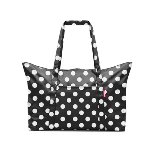 reisenthel mini maxi travelbag Badetasche Dots White 30 L - Einkaufstasche mit 30 Litern Volumen, wasserabweisend und ideal für den Strand oder den Einkauf.