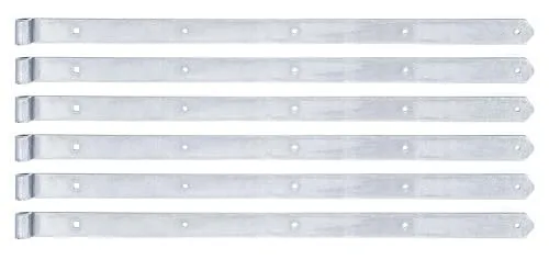 Alberts 845285 Ladenband | Galvanisch verzinkt | 6er Set - Hochwertige Ladenbänder aus galvanisch verzinktem Stahl für die drehbare Befestigung von Türen und Toren. Mit einer Länge von 800 mm und einer Breite von 40 mm bieten sie Stabilität und Langlebigkeit in jedem Einsatz.