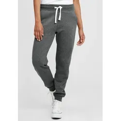OXMO Olivia Damen Sweathose - Bequeme Sport-Jogginghose in DAR Grey M - Sport-Jogginghose für Damen mit weichem Fleece-Innenfutter, elastischem Bund und seitlichen Taschen. Ideal für Fitness oder Freizeit, nachhaltig produziert.