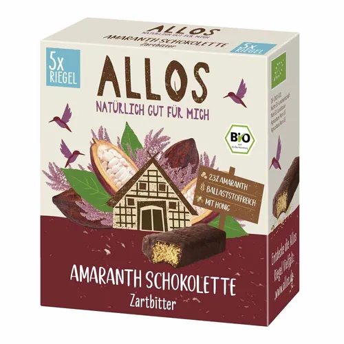 Amaranth Schokolette - Zartbitter 5x28g | ALLOS