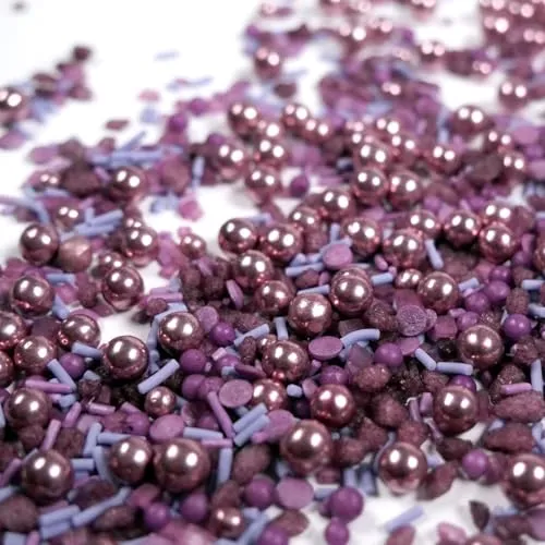 Streuselheld Glitzer Blitzer Lila 40g Streusel zum Dekorieren und Verzieren von Gebäck aller Art wie Torten Kuchen Keksen Zuckerstreusel