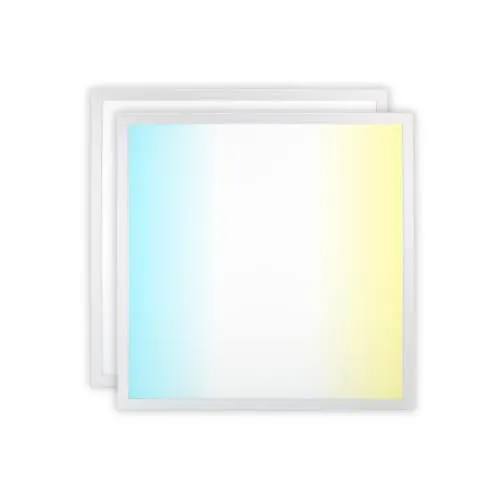 LUXULA 2x LED Panel 62x62cm - CCT einstellbar, 36W, 3600lm - Vielseitige LED-Deckenlampe mit einstellbarer Lichtfarbe (3000K-6000K) für optimale Beleuchtung in Büros, Fluren oder Konferenzräumen. Einfache Montage dank 230V Netzteil und flexibler Installation.
