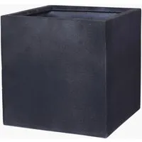 VIVANNO Pflanzkübel BLOCK Würfel - Anthrazit Steinoptik, 40x40x40 cm - Hochwertiger Fiberglas Pflanzkübel in eleganter Anthrazit Steinoptik, ideal für Garten und Balkon, mit 64 l Fassungsvermögen für Ihre Pflanzen.