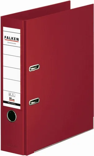 Original Falken Chromocolor Premium-Ordner 10er Pack - Hochwertige DIN A4 Ringordner mit verstärkter Hebelmechanik, schmutz- und feuchtigkeitsabweisend. Ideal für Büroorganisation, Made in Germany.