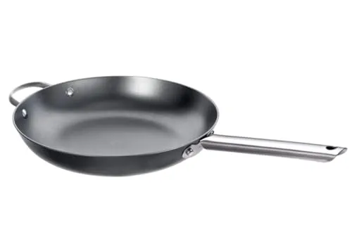 Schulte-Ufer Iron-Star Bratpfanne 30 cm - Hochwertige Eisenpfanne, hitzebeständig und perfekt für alle Herdarten, inklusive Induktion. Ideal für Fleisch und Kartoffelgerichte mit hervorragenden Brateigenschaften.