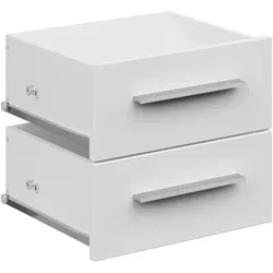 Voleo Schubkasteneinsatz, Weiß Hochglanz, Holzwerkstoff, 2 Schublade(n) Schubladen, 36.4x34.1x36.6 cm, FSC Mix, Soft-Close,Soft-Close, Arbeitszimmer, Bürozubehör