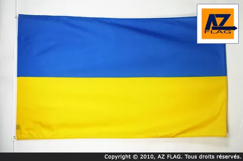FLAGGE UKRAINE 150x90cm - UKRAINISCHE FAHNE  90 x 150 cm feiner polyester - flag