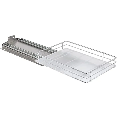 ONVAYA® Ausziehbares Gewürzregal aus Edelstahl in weiß von ONVAYA