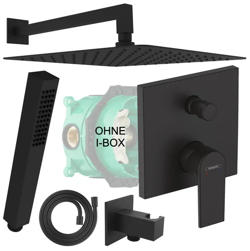 HANSGROHE VERNIS SHAPE Duschsystem mit BOFLER Regenbrause in schwarz von Hansgrohe