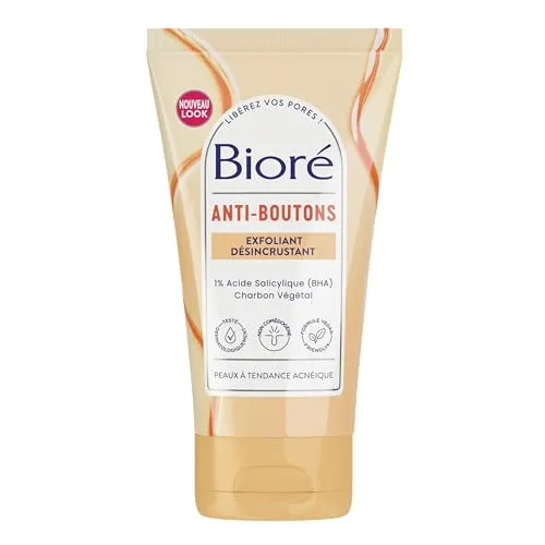 Biore Peeling gegen Knöpfe, Kohle + Salicylsäure, 125 ml