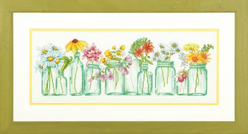 Dimensions Mason Jar Lineup Kreuzstich-Set