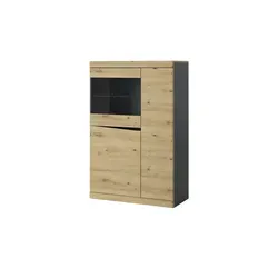 Highboard ¦ holzfarben ¦ Maße (cm): B: 86 H: 130,8 T: 39.9