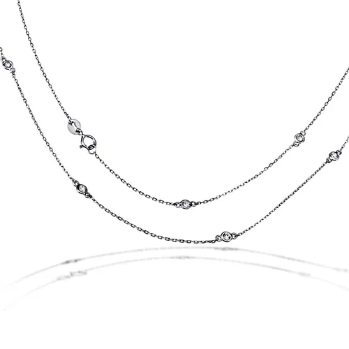 Goldmaid Collier Snowdrop 925 Sterlingsilber 9 weiße Zirkonia NEU