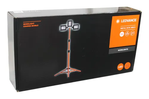 LEDVANCE Worklight LED Tripod - 30W Arbeitslicht mit Stativ - Arbeitsleuchten mit 3280 Lumen, 2 abnehmbaren 5W Akku Strahlern für maximale Flexibilität, IP54 Schutz für den Einsatz im Freien.