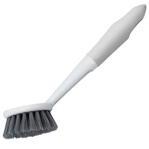 Spülbürste,Küchenbürste,Geschirrbürste,Bürste Küche,Dish Brush,Abwaschbürste,mit robusten Borsten,für Reinigen von Geschirr,Töpfen,Spülbecken,1 Stück(Grauweiß)