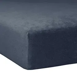 Traumschlaf Flausch Biber Spannbettlaken 90x190 cm - 100x200 cm | Marine Blau - Kuscheliges Spannbettlaken für Boxspringbetten: Flauschig weich, atmungsaktiv und pflegeleicht. Ideal für Matratzen bis 35 cm Höhe. Genießen Sie gemütlichen Schlafkomfort mit hochwertiger Baumwollqualität.
