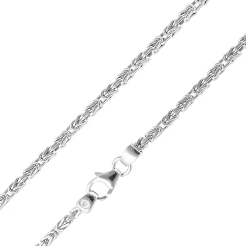 trendor Königskette 925 Sterlingsilber - Elegante Königskette aus 925 Sterlingsilber, diamantiert für besonderen Glanz, ideal für Damen und Herren, inklusive Mikrofaser-Pflegetuch, hochwertige Verarbeitung, Made in Germany.