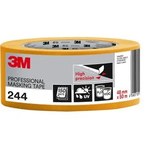 3M Kreppband Professional 244, High Precision, 48mm x 50m, für Innen und Außen