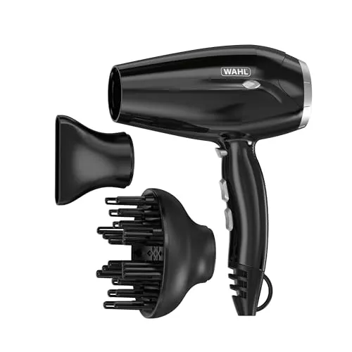 WAHL Power Shine Dryer, Cool Shot Taste, 3 Wärme- und 2 Geschwindigkeitsstufen, einstellbare Temperatur, Quick Dry Airflow, schnelles Trocknen, Locken und Wellen.