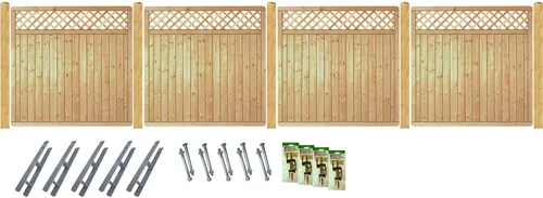 Tetzner & Jentzsch Sichtschutzelement COLUMBIA 2 (Set) – Stabil und Elegant - Hochwertiges Sichtschutzelement aus kesseldruckimprägniertem Fichtenholz, stabil und langlebig. Ideal für den Garten und zum Schutz Ihrer Privatsphäre.