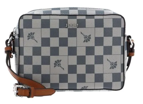 JOOP! Umhängetasche Cortina Piazza in Castlerock - Stilvolle Umhängetasche aus 100% Polyurethan mit kariertem Logo-Muster, ideal für den modernen Alltag. Kompakt und leicht mit 21 cm Breite, perfekt für Essentials.