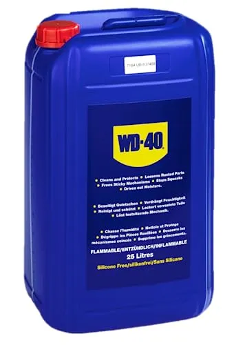 WD-40 Multifunktionsprodukt Kanister 25 Liter - Autozubehör - Der vielseitige Helfer für Profis: Beseitigt Quietschen, verdrängt Feuchtigkeit, reinigt, schützt und lockert festsitzende Teile.
