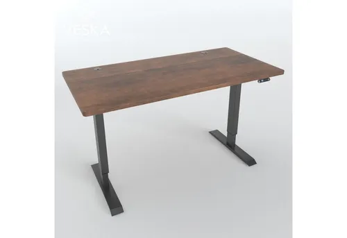 VESKA Höhenverstellbarer Schreibtisch 140 x 70 cm - Kinderschreibtisch mit elektrischem Touchscreen für flexibles Sitzen und Stehen, ideal für gesundes Arbeiten im Home Office.