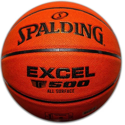 Spalding Excel TF 500 Basketball Größe 7 - Zertifizierter Basketball aus ZK Composite, ideal für Indoor und Outdoor mit herausragendem Grip und Anti-Rutsch-Eigenschaften für präzises Passen und Werfen.