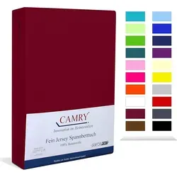 Carmy Spannbettlaken Jersey 180x200 in rot von Camry