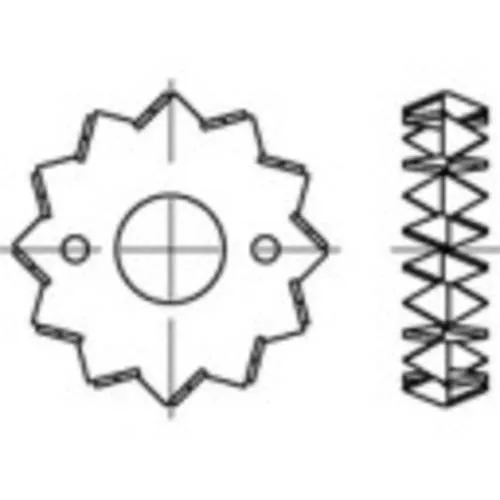 TOOLCRAFT Holzverbinder Temperguß 135728 200 St. (Ø) 48mm