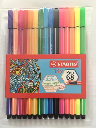 STABILO Fasermaler Pen 68 Etui 15 Stück von STABILO