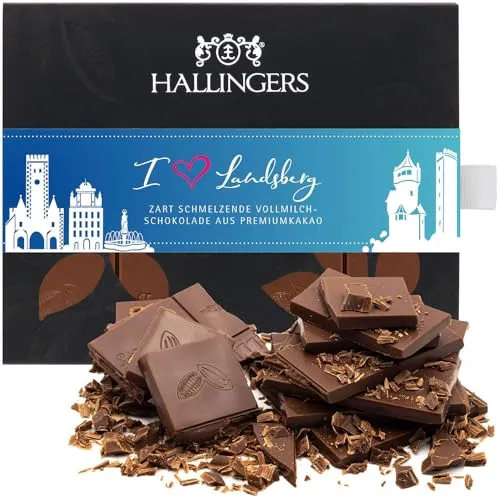 Hallingers Genuss Manufaktur Schokoladen Geschenk - Tafel Vollmilch Edel-Kakao zartschmelzend ganz pur - handmade ohne Alkohol, edle Geschenkverpackung