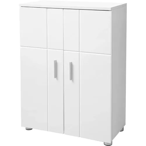 Hoppa! - Badezimmerschrank - Weiß - MDF - 55x 30 x 77 cm (B x D x H)