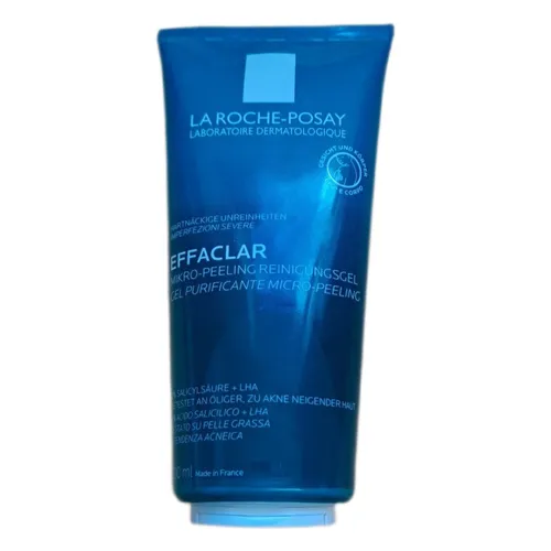 La Roche Posay Effaclar Mikro-Peeling Reinigungsgel - Arzneimittel zur Milderung von Unreinheiten, sanftes Peeling für ein reineres Hautbild und reduzierte Talgproduktion.
