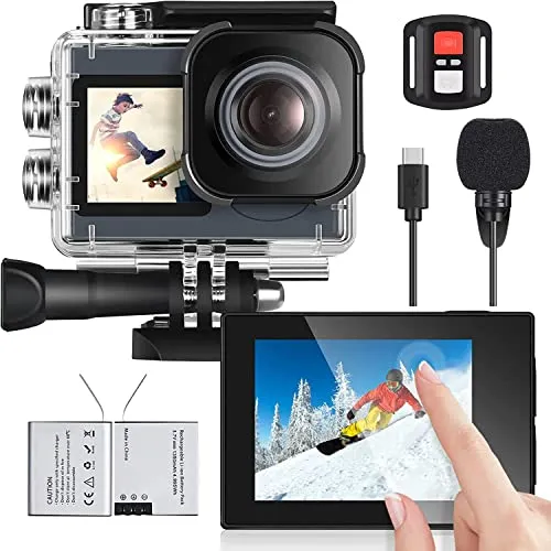 icefox 4K Ultra HD Action Cam – Unterwasserkamera mit WiFi und EIS