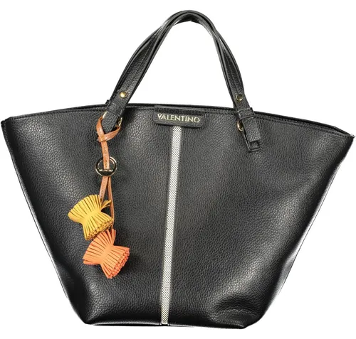 Elegante Damen Handtasche Schwarz mit Reißverschluss - Stilvolle schwarze Damenhandtasche mit Reißverschluss und komfortablen Griffen. Praktische Innentaschen für Dokumente und ein abnehmbarer Schlüsselanhänger machen sie zum perfekten Begleiter für den Alltag.