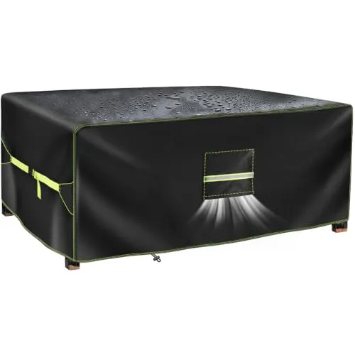 VDISRR Abdeckung Gartenmöbel Winterfest, 420D Oxford Abdeckplane Gartenmöbel 250x210x90cm, Abdeckhaube Tischabdeckung mit Belüftungsöffnungen Wasserdicht, UV-beständig für Gartentisch Sitzgruppe