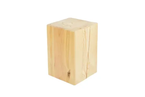 Massivholzblock Kiefer Hocker Beistelltisch 30 x 30 x 45 cm - Robuster Hocker aus Kiefernholz, ideal als Beistelltisch oder Sitzgelegenheit. Stilvolles Design in Naturfarbe, vielseitig für Innen- und Außenbereich einsetzbar.