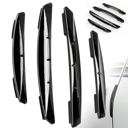 WTpin 4 Stück Kantenschutz Autotür, Anti Kratzer Dekorative Streifen Autotür, Autotür Kantenschutz Leiste, Schwarz Autotür Kantenschutz Leiste, Kratzfest Autotür Kantenschutz Leiste, Zwei Größen