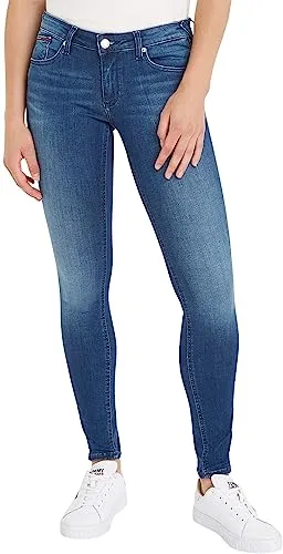 Tommy Hilfiger DW0DW09214_BL1A5 Jeans, Größe 27L32 - 5-Pocket Jeans Sophie Low Rise Skinny mit verblasstem Effekt, hochwertiger Reißverschluss und Knopf, ideal für einen modischen Look.