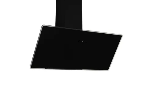 Respekta Dunstabzugshaube Schräghaube Kopffrei 90 cm Schwarz - Elegante Wandhaube mit 3 Gebläsestufen und energiesparender Effizienzklasse A++. Ideal für moderne Küchen, bietet sie eine leistungsstarke Abluftleistung von bis zu 479,8 m³/h und ist mit LED-Licht ausgestattet.