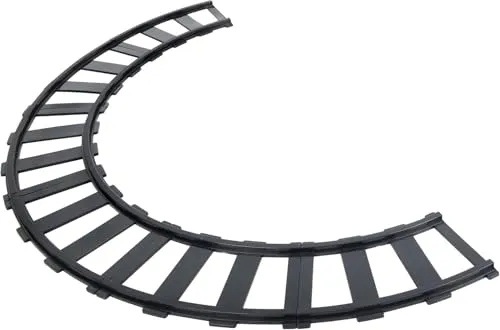 Rollplay Gleise gebogen 4-teiliges Set (Erweiterungs-Set für Steam-Train, Zuggleise für Kinder, Erweiterung 6 m, Zubehör) 80988