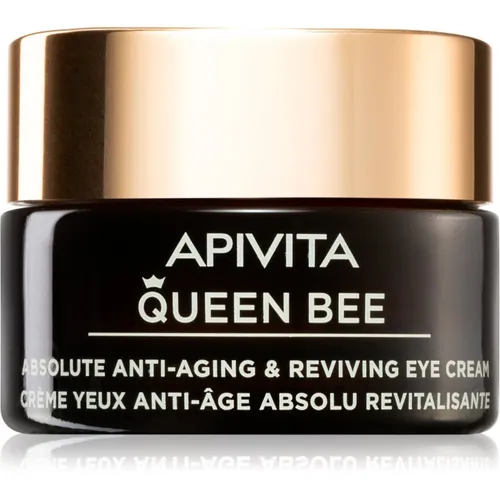 Apivita Queen Bee Absolute Anti-Aging Augencreme 15ml - Augencremes mit kontrolliert freigesetztem Gelée Royale, bekämpft Krähenfüße und Augenringe, revitalisiert und hellt den Augenbereich auf.