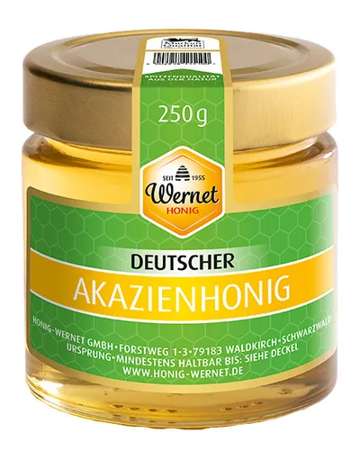 Wernet Deutscher Akazienhonig 250g – Natürlicher Genuss aus dem Schwarzwald