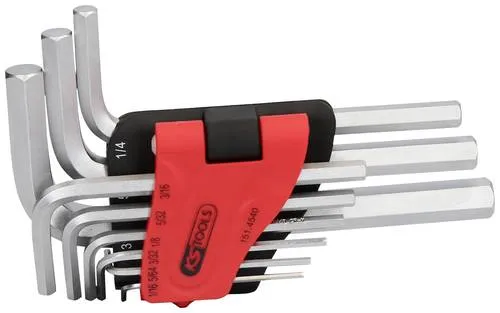 KS Tools 151.4540 Innen-Sechskant Winkelschraubendreher-Set 1/16 Zoll, 5/64 Zoll, 3/32 Zoll, 1/18 Zoll, 5/32 Zoll, 3/16 Zoll, 1/4