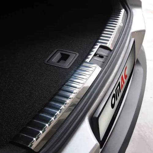 Ladekantenschutz für VW Tiguan 2007-2016 - Edelstahl Silber - Stoßfängerabdeckung aus rostfreiem Edelstahl, kratzfest und passgenau für optimalen Schutz der Heckstoßstange. Einfache Installation mit doppelseitigem Klebeband.